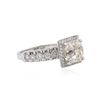 Image 2 : 18KT White Gold 3.57 ctw Diamond Ring