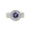 Image 1 : 14KT White Gold 1.43 ctw Tanzanite and Diamond Ring