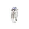 Image 3 : 14KT White Gold 1.43 ctw Tanzanite and Diamond Ring