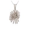 Image 3 : 14KT White Gold 1.34 ctw Diamond Pendant With Chain