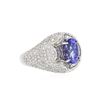 Image 2 : 18KT White Gold 2.51 ctw Tanzanite and Diamond Ring