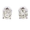 Image 1 : 14KT White Gold 1.00 ctw Diamond Solitaire Earrings