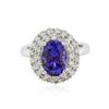Image 1 : 14KT White Gold 2.71 ctw Tanzanite and Diamond Ring