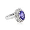 Image 2 : 14KT White Gold 2.71 ctw Tanzanite and Diamond Ring