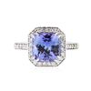 14KT White Gold 3.26 ctw Tanzanite and Diamond Ring