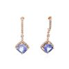 14KT Rose Gold 2.58 ctw Tanzanite and Diamond Earrings