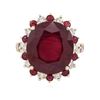 Image 1 : 14KT Yellow Gold 15.25 ctw Ruby and Diamond Ring