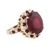 Image 2 : 14KT Yellow Gold 15.25 ctw Ruby and Diamond Ring