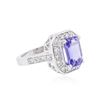 Image 2 : 14KT White Gold 2.41 ctw Tanzanite and Diamond Ring