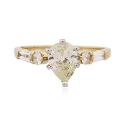 14KT Yellow Gold 1.17 ctw  Pear Cut Diamond Ring