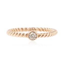 14KT Rose Gold 0.09 ctw Diamond Ring