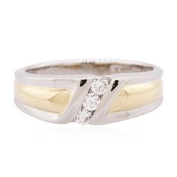 18KT Two-Tone Gold 0.30 ctw Diamond Ring