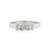 Image 1 : 14KT White Gold 0.58 ctw Diamond Ring