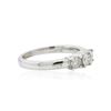 Image 2 : 14KT White Gold 0.58 ctw Diamond Ring