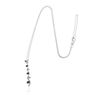 Image 1 : 14KT White Gold 0.07 ctw Sapphire and Diamond Pendant With Chain