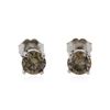 Image 1 : 14KT White Gold 1.22 ctw Fancy Brown Diamond Stud Earrings