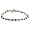 Image 1 : 14KT White Gold 1.28 ctw Tanzanite and Diamond Bracelet