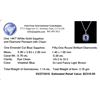 Image 3 : 14KT White Gold 0.76 ctw Sapphire and Diamond Pendant With Chain