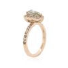 Image 3 : 14KT Rose Gold 1.19 ctw Fancy Green Diamond Ring