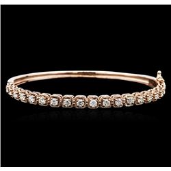 14KT Rose Gold 1.70 ctw Diamond Bangle Bracelet