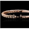 Image 3 : 14KT Rose Gold 1.70 ctw Diamond Bangle Bracelet