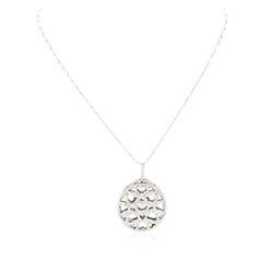 14KT White Gold 0.52 ctw Diamond Pendant With Chain