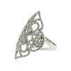 Image 2 : 14KT White Gold 0.50 ctw Diamond Ring