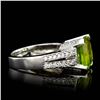 Image 2 : ONE CENTER CUSHION SHAPE NATURAL BURMA PERIDOT TW:4.16CTS