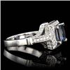 Image 2 : ONE CENTER CUSHION CUT BLUE NATURAL SAPPHIRE TW 2.31CTS