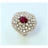 Image 1 : GIA RUBY 2.15CT,   18K R/G RING 14.57GRAM / DIAMOND 2.76CT