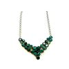 Image 2 : Sterling Silver .925 Emerald Beryl Necklace ctw