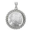 Image 2 : 1 oz Silver Buffalo Pendant (Rope-ScrewTop Bezel)