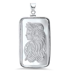 1 oz Silver Bar - Pamp Suisse Pendant (Fortuna)