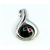 Image 1 : Sterling Silver .925 Cabochon Onyx Pendant