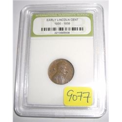 1942-S *SAN FRANCISCO MINT* LINCOLN WHEAT PENNY *CERTIFIED BY INB-INTERNATIONAL NUMISMATIC BUREAU* N