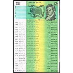 1985 Johnston/Fraser QEII Two Dollar Consecutive Run of 18 & 3