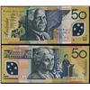 Image 1 : 1995 Fraser/Evans VG 95 Last Prefix Fifty Dollar Note