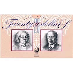 1994 Fraser/Evans First and Last Twenty Dollar Embossed Deluxe Banknote Folder