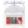 Image 2 : 1994 Fraser/Evans Twenty Dollar Souvenir Banknote Folder