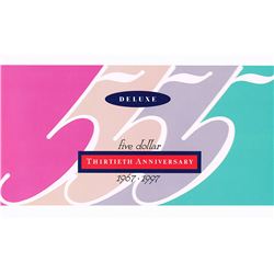 1997 Five Dollar Banknote Folder - 30th Anniversary - Famous Fives