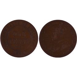 1924 Australian KGV Penny - Die Rotation & Indian Die