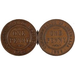 1925 Australian KGV Pennies x 2