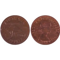 1961Y Australian QEII Penny - Bearded Queen