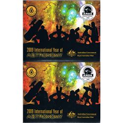 2009 Australian International Year of Astronomy Uncirculated Coin Set x 2