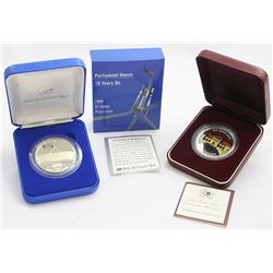 1998 R.A.M One Dollar Silver 1oz Proof Coin, Parliament House & 1999 Perth Mint Silver Proof Coin, C