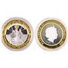 Image 1 : 2000 Australian Millenium Series "The Present" Silver Gold Plated Proof Coin