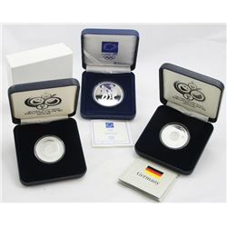 2006 Deutschland Fifa World Cup Germany x 2 & 2004 Athens Olympic Games Silver Coins