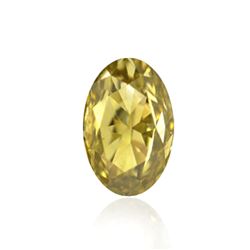 1.01ct Fancy Grayish Greenish Yellow, Oval Shape, SI1 Clarity