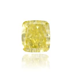 1.01 Fancy Intense Greenish Yellow, Cushion Shape, SI1 Clarity