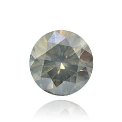 7.23ct Fancy Dark Gray, Round Shape, I1 Clarity